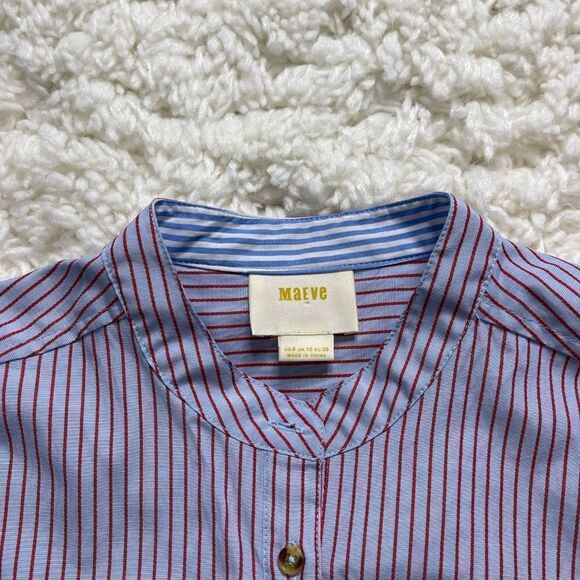 Anthropologie Striped Button Down with Bell Sleeve Shirt Blouse - Picture 3 of 5